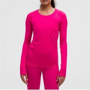 Women's Pink Long Sleeve Top